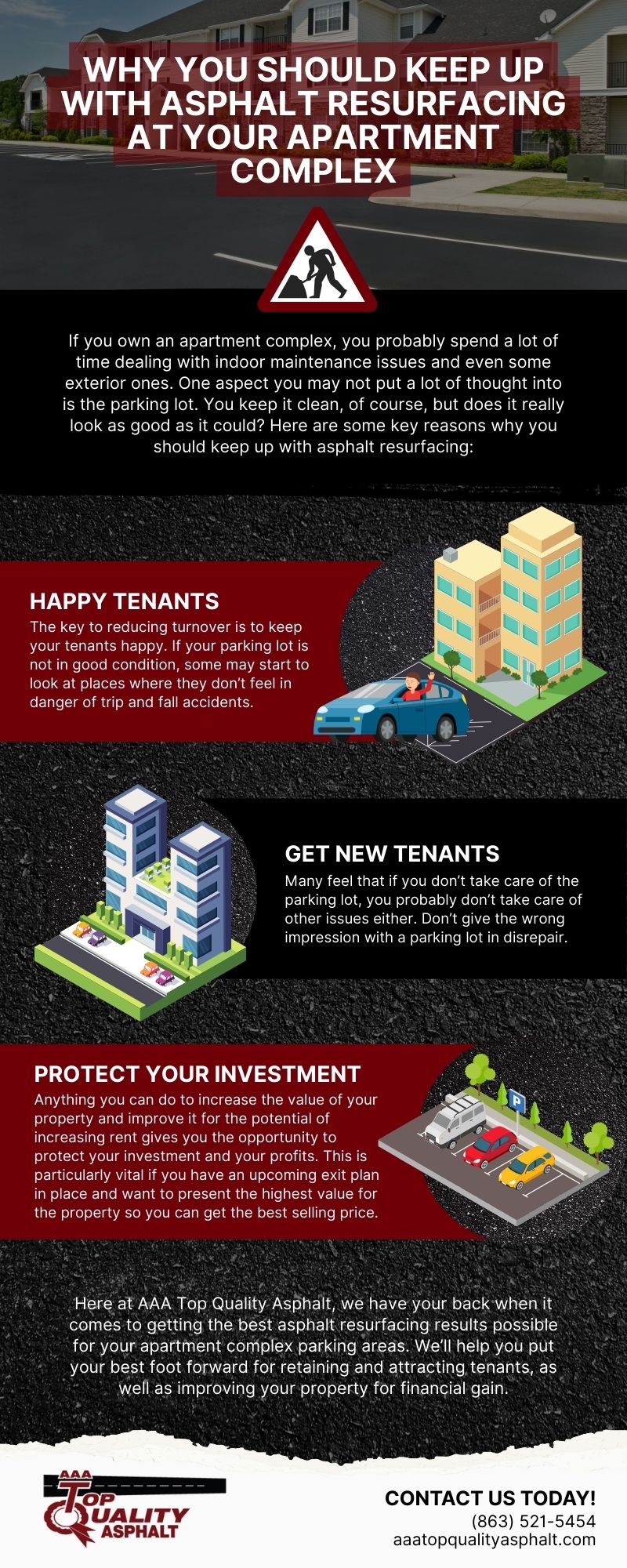 Why You Should Keep Up With Asphalt Resurfacing at Your Apartment Complex [infographic]